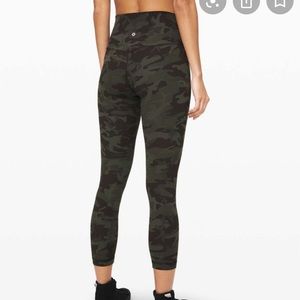 Lululemon green camo ‘25 high waisted leggings